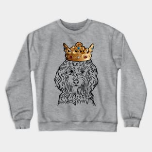 Cockapoo Dog King Queen Wearing Crown Crewneck Sweatshirt